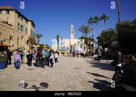 Inverno a Yaffa/Yafo in una giornata di sole Foto Stock