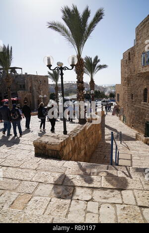 Inverno a Yaffa/Yafo in una giornata di sole Foto Stock