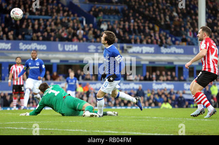 BERNARD punteggi, Everton FC V LINCOLN CITY, Everton FC V LINCOLN CITY, EMIRATES FA Cup, 2019 Foto Stock