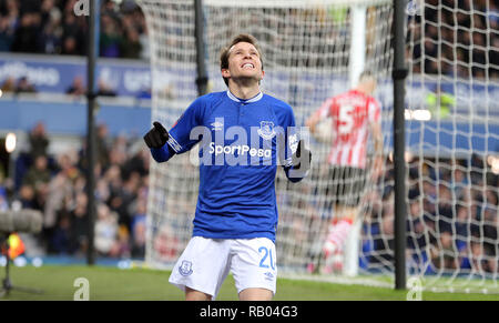 BERNARD punteggi, Everton FC V LINCOLN CITY, Everton FC V LINCOLN CITY, EMIRATES FA Cup, 2019 Foto Stock