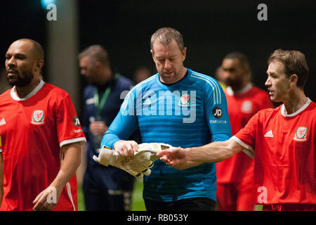 Glasgow, Regno Unito, 5 gennaio 2019v Galles Scozia, 2019 Sixes Star, calcio, SSE idro, Glasgow, Regno Unito - 5 Jan 2019; azione Credit: Scottish Borders Media/Alamy Live News Foto Stock