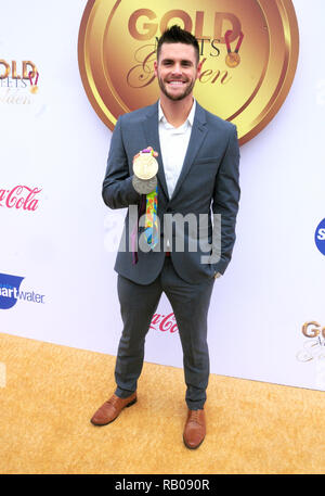 In California, Stati Uniti d'America. 5° gennaio 2019. Olympic Diver David Boudia assiste la sesta annuale Gold incontra Golden ospitato da Nicole Kidman e Nadia Comaneci il 5 gennaio 2019 presso la Casa sul tramonto in West Hollywood, California. Foto di Barry re/Alamy Live News Foto Stock