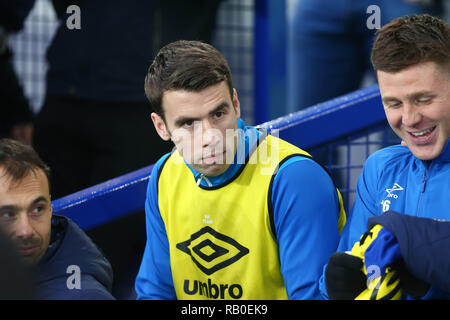 Liverpool, Regno Unito. 5° gennaio 2019. Seamus Coleman di Everton durante la FA Cup terzo turno match tra Everton e Lincoln City a Goodison Park il 5 gennaio 2019 a Liverpool, in Inghilterra. (Foto di Tony Taylor/phcimages.com) Credit: Immagini di PHC/Alamy Live News solo uso editoriale, è richiesta una licenza per uso commerciale. Nessun uso in scommesse, giochi o un singolo giocatore/club/league pubblicazioni.' Credit: Immagini di PHC/Alamy Live News Foto Stock