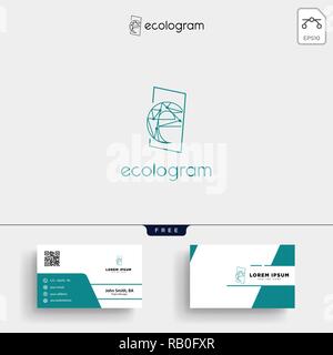 Il minimo e il logo iniziale del vettore di modello di illustrazione e design di cancelleria, intestata, biglietto da visita, la busta. Illustrazione Vettoriale