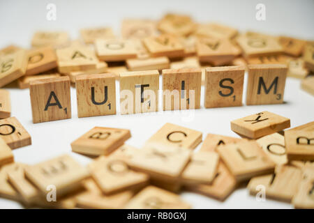 L'autismo lettere concept Foto Stock