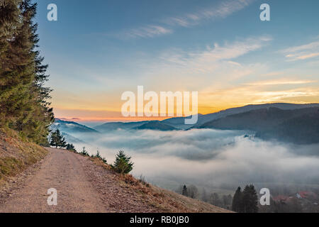 Escursioni intorno a teh magic Belchen nel sud della Germania Foto Stock