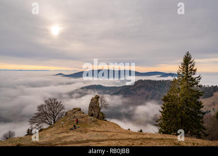 Escursioni intorno a teh magic Belchen nel sud della Germania Foto Stock