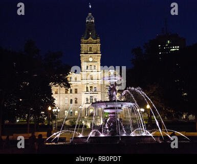 Fontana de Tourny nella città di Québec. Foto Stock