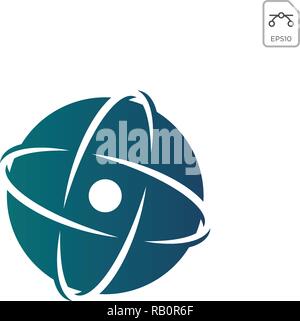 Globi di massa isolata su sfondo bianco. Appartamento il pianeta Terra e la relativa icona. Illustrazione Vettoriale. Illustrazione Vettoriale