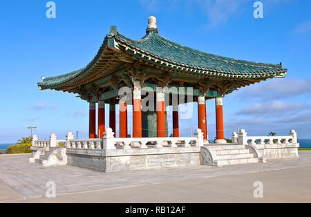 Una vista del coreano amicizia campana in San Pedro in California. Foto Stock