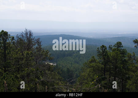 Ouachita Mountains in Oklahoma, visto dall'unità Talimena Foto Stock