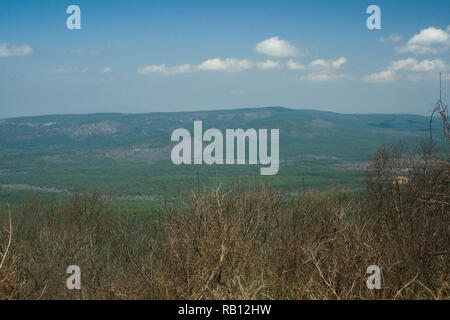 Ouachita Mountains in Oklahoma, visto dall'unità Talimena Foto Stock