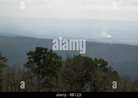 Ouachita Mountains in Oklahoma, visto dall'unità Talimena Foto Stock