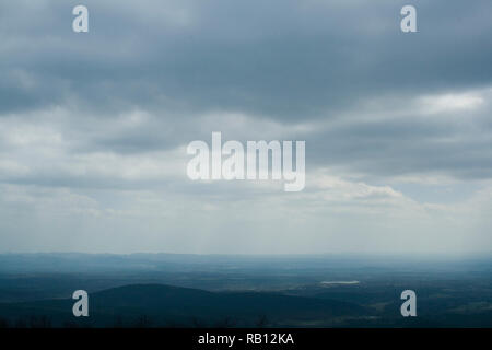 Ouachita Mountains in Oklahoma, visto dall'unità Talimena Foto Stock