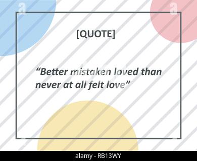 Preventivo del vettore. Meglio sbaglia amato che mai a tutti l amore di feltro Illustrazione Vettoriale