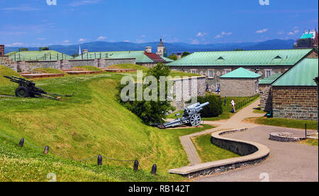Viste prese entro la CItadelle del Québec in Old Quebec City, in Canada Foto Stock