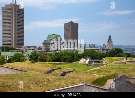 Viste prese entro la CItadelle del Québec in Old Quebec City, in Canada Foto Stock