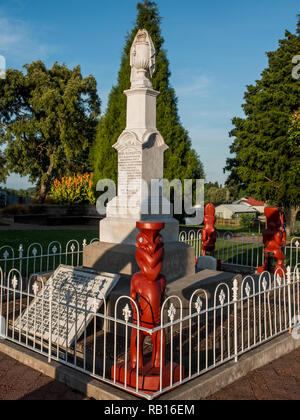 Rewi Maniapoto Memorial e di riserva, Kihikihi, Waipa distretto, Nuova Zelanda Foto Stock