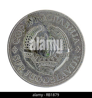10 jugoslavo dinar coin datata 1981 Foto Stock