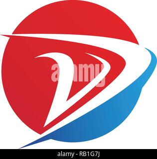 D il logo e il simbolo fast Illustrazione Vettoriale