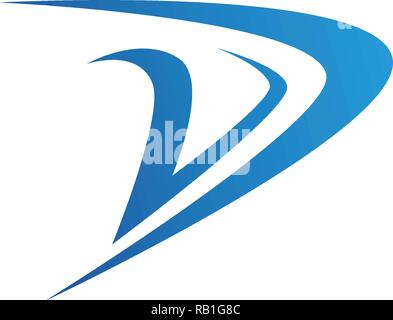 D il logo e il simbolo fast Illustrazione Vettoriale