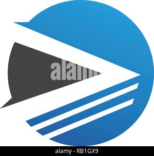 D il logo e il simbolo fast Illustrazione Vettoriale