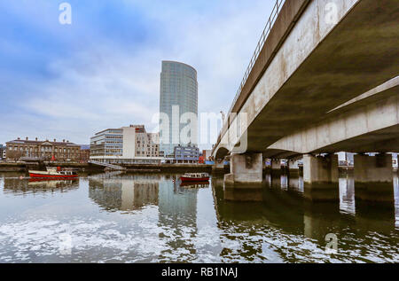 BELFAST fiume Lagan Foto Stock