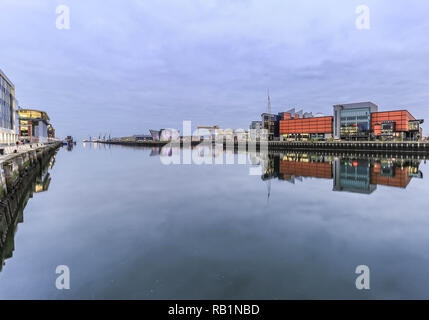 BELFAST fiume Lagan Foto Stock