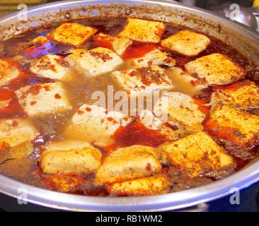 Tofu bollito vicino fino a Taiwan Foto Stock