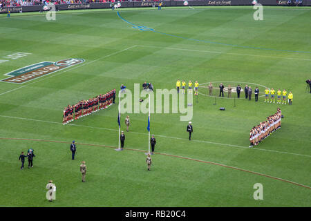 ANZAC Day Match 2015 a Melbourne Cricket Ground Foto Stock