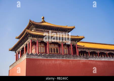 Antichi palazzi nobiliari della Città Proibita di Pechino, Cina Foto Stock