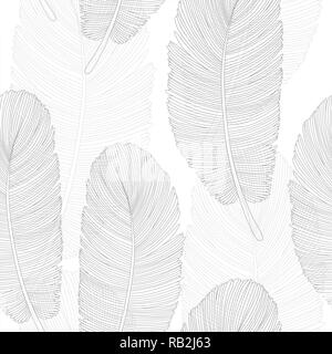 Scala di grigi piume sovrapposte modello di disegno di linea Illustrazione Vettoriale
