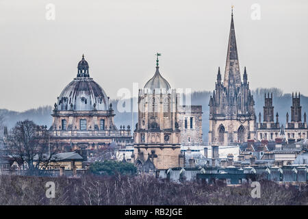 Oxford dal Hinksey altezze. Foto Stock