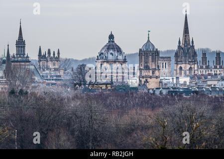 Oxford dal Hinksey altezze. Foto Stock