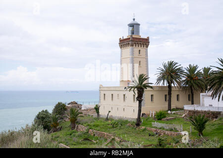 Il Capo Spartel Lighthouse, Tangeri, Marocco. Foto Stock