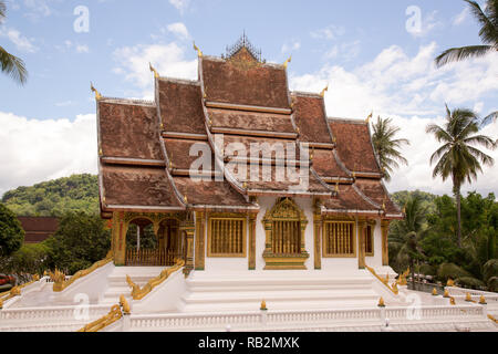 Il Tempio Reale, noto anche come Haw Pha Bang, a Luang Prabang, Laos. Foto Stock