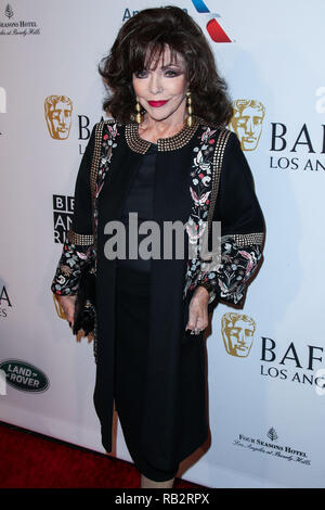 In California, Stati Uniti d'America. 5° gennaio 2019. L'attrice Joan Collins arriva presso il BAFTA (British Academy of Film and Television Arts) Los Angeles Tea Party 2019 tenutosi presso il Four Seasons Hotel Los Angeles at Beverly Hills il 5 gennaio 2019 in Beverly Hills Los Angeles, California, Stati Uniti. (Foto di Xavier COLLIN/Image Press Agency) Credito: Image Press Agency/Alamy Live News Foto Stock