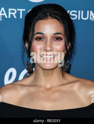 LOS ANGELES, Stati Uniti d'America - 05 gennaio: attrice Emmanuelle Chriqui arriva all'arte di Elysium's 12th Annual Heaven gala tenutosi in un luogo privato il 5 gennaio 2019 a Los Angeles, California, Stati Uniti. (Foto di Xavier COLLIN/Image Press Agency) Credito: Image Press Agency/Alamy Live News Foto Stock