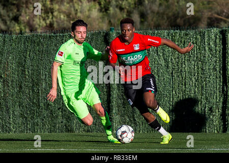 Estepona, Spagna. 06 gen 2019. ESTEPONA - 06-01-2019, calcio olandese Keuken Kampioen divisie Stagione 2018 / 2019. NEC player Jonathan Okita durante il match NEC - Hannover 96. Credito: Pro scatti/Alamy Live News Foto Stock