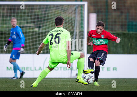 Estepona, Spagna. 06 gen 2019. ESTEPONA - 06-01-2019, calcio olandese Keuken Kampioen divisie Stagione 2018 / 2019. Bart van Rooij durante il match NEC - Hannover 96. Credito: Pro scatti/Alamy Live News Foto Stock