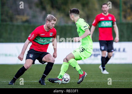 Estepona, Spagna. 06 gen 2019. ESTEPONA - 06-01-2019, calcio olandese Keuken Kampioen divisie Stagione 2018 / 2019. NEC player Mart Dijkstra durante il match NEC - Hannover 96. Credito: Pro scatti/Alamy Live News Foto Stock