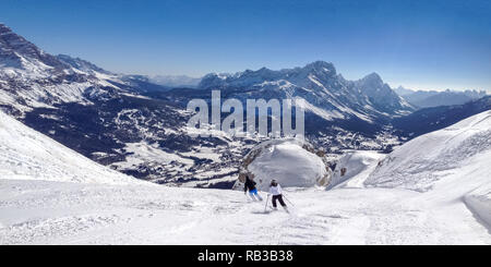 Sciare in Fieberbrunn, Austria Foto Stock