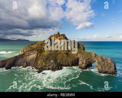 San Juan de Gaztelugatxe, Bermeo, Bizkaia, Paesi Baschi Foto Stock