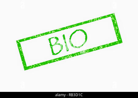 Green BIO timbro Foto Stock