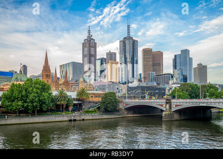 Città di Melbourne business district (CBD), Australia Foto Stock
