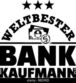 Migliore dei mondi banchiere maschio o impiegato di banca con denaro tedesco Illustrazione Vettoriale
