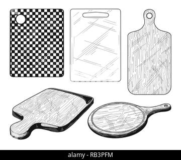 Set di schede diverse per il taglio. Illustrazione Vettoriale Illustrazione Vettoriale