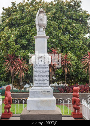 Rewi Maniapoto Memorial e di riserva, Kihikihi, Waipa distretto, Nuova Zelanda Foto Stock