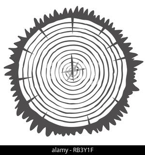 Sfondo concettuale con albero-ring. Grafica vettoriale Illustrazione Vettoriale