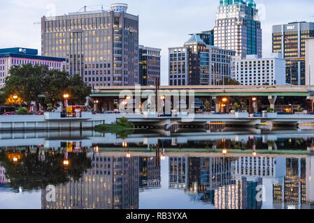 Il centro cittadino di Orlando, Florida. (USA) Foto Stock